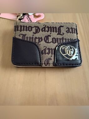 Juicy Couture Brown and Tan Logo Card